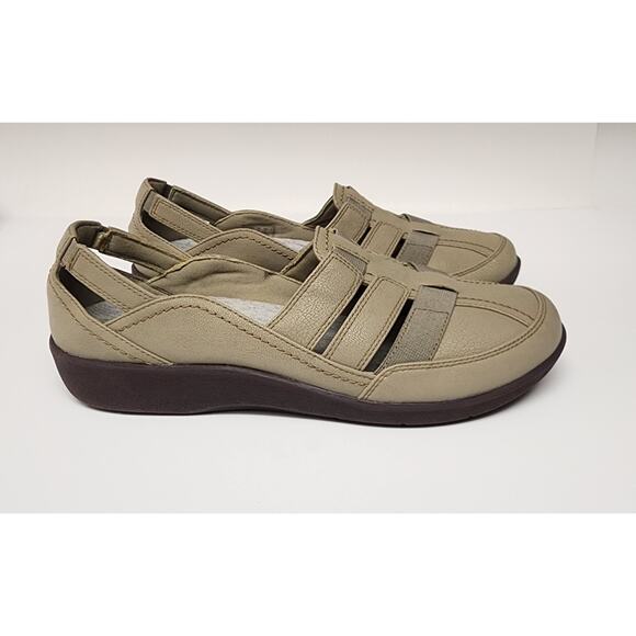 Clarks Cloudsteppers Sillian Stork Fisherman Sand Tan Flat Shoes Size 10M - Picture 8 of 13